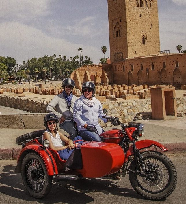 Accueil que faire a Marrakech, side car Marrakech Insiders experiences